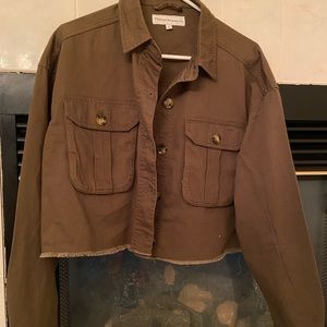 XL cropped jean jacket